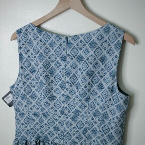 Halogen Sleeveless Fit & Flare Teal Diamond Dress 14 NWT - Picture 6 of 8